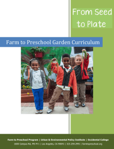 Farm to Preschool Garden Curriculum