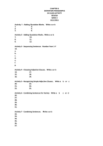 CHAPTER 6 DEFINITION PARAGRAPHS IN CLASS ACTIVITY REVIEW