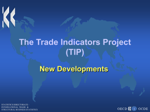 The Trade Indicators Project (TIP) New Developments 1