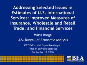 Addressing Selected Issues in Estimates of U.S. International Services: Improved Measures of