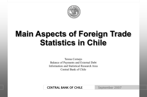 Main Aspects of Foreign Trade Statistics in Chile