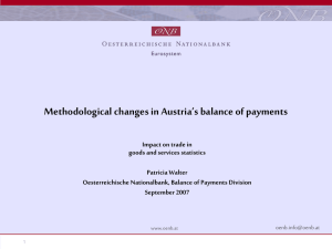 Methodological changes in Austria’s balance of payments