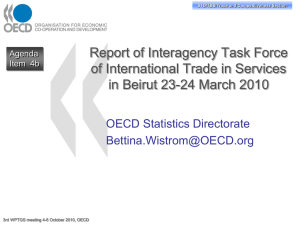 Report of Interagency Task Force of International Trade in Services