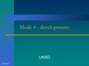 Mode 4 - developments UNSD 1 7/27/2016