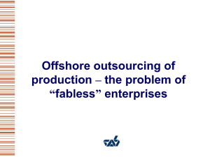 Offshore outsourcing of – the problem of production “fabless” enterprises