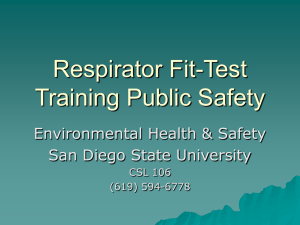 Respirator Fit-Test Training Public Safety Environmental Health &amp; Safety San Diego State University