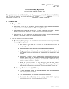 Service-Learning Agreement SDSU Agreement No. _______ Page 1 of 5