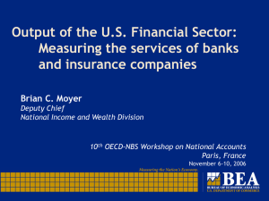 Output of the U.S. Financial Sector: Measuring the services of banks