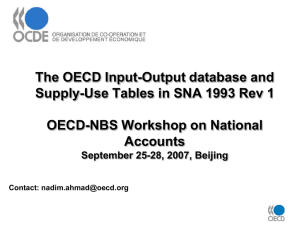The OECD Input-Output database and OECD-NBS Workshop on National Accounts