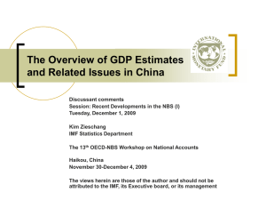 The Overview of GDP Estimates and Related Issues in China