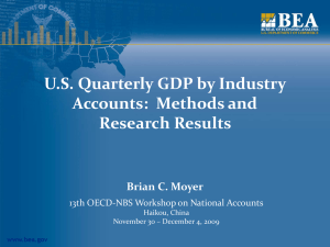 U.S. Quarterly GDP by Industry Accounts:  Methods and Research Results