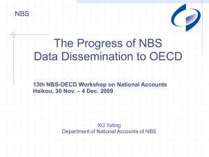The Progress of NBS Data Dissemination to OECD NBS