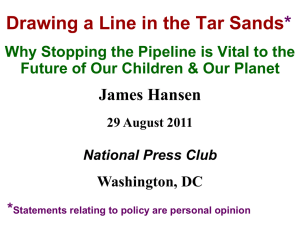 Drawing a Line in the Tar Sands * James Hansen