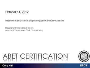 October 14, 2012 EECS Cory Hall Department of Electrical Engineering and Computer Sciences