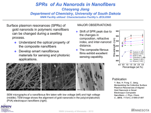SPRs  of Au Nanorods in Nanofibers Chaoyang Jiang