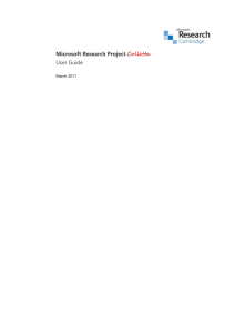 Microsoft Research Project Colletta User Guide