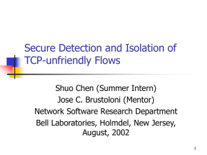 Secure Detection and Isolation of TCP-unfriendly Flows