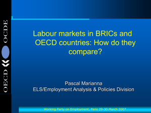 Labour markets in BRICs and OECD countries: How do they compare? Pascal Marianna