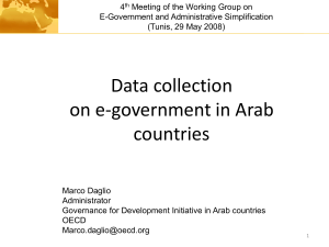 Data collection on e-government in Arab countries