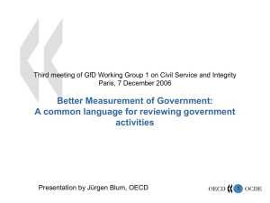 Better Measurement of Government: A common language for reviewing government activities