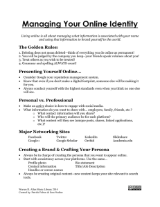 Managing Your Online Identity