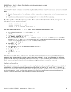 CS61A Notes – Week 2: Order of evaluation, recursion, procedures...