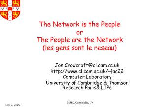 The Network is the People or The People are the Network