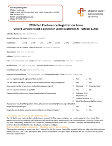 2016 Fall Conference Registration Form