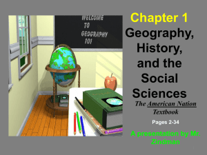 Chapter 1 Geography, History, and the
