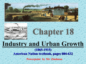 Industry and Urban Growth (1865-1915) American Nation textbook, pages 604-632