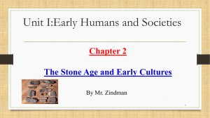 Unit I:Early Humans and Societies Chapter 2 By Mr. Zindman