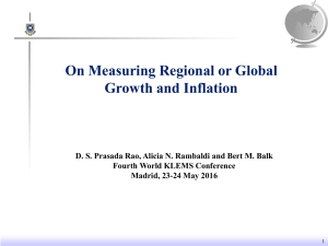 On Measuring Regional or Global Growth and Inflation