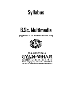 Syllabus  B.Sc. Multimedia