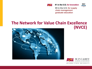The Network for Value Chain Excellence (NVCE) for a W.P.C. Presentation