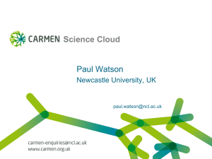 Science Cloud Paul Watson Newcastle University, UK