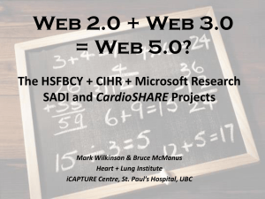 Web 2.0 + Web 3.0 = Web 5.0? CardioSHARE