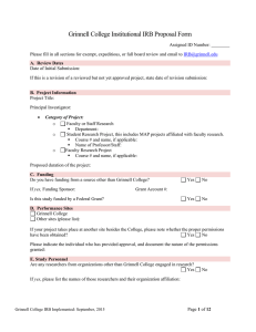 Grinnell College Institutional IRB Proposal Form
