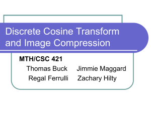 Discrete Cosine Transform and Image Compression MTH/CSC 421