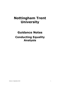 Nottingham Trent University  Guidance Notes
