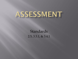 Standards 2.5, 3.3.1, &amp; 3.4.1
