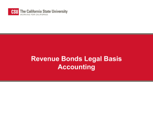 Revenue Bonds Legal Basis Accounting