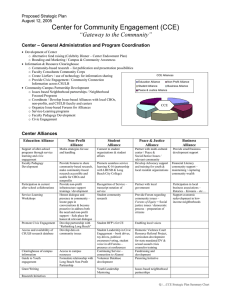 Center for Community Engagement (CCE) “Gateway to the Community”