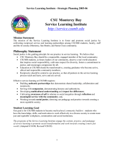 CSU Monterey Bay Service Learning Institute