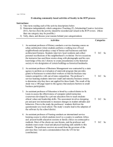 Evaluating community based activities of faculty in the RTP process Instructions: