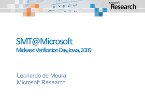 Leonardo de Moura Microsoft Research