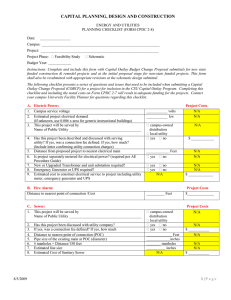 CAPITAL PLANNING, DESIGN AND CONSTRUCTION