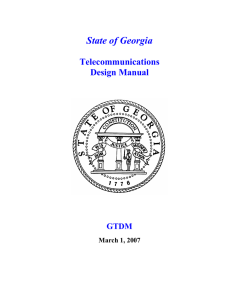 State of Georgia  Telecommunications Design Manual