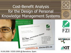 Cost-Benefit Analysis for the Design of Personal Knowledge Management Systems