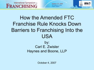 How the Amended FTC Franchise Rule Knocks Down USA