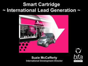 Smart Cartridge ~ International Lead Generation ~ Suzie McCafferty International Development Director